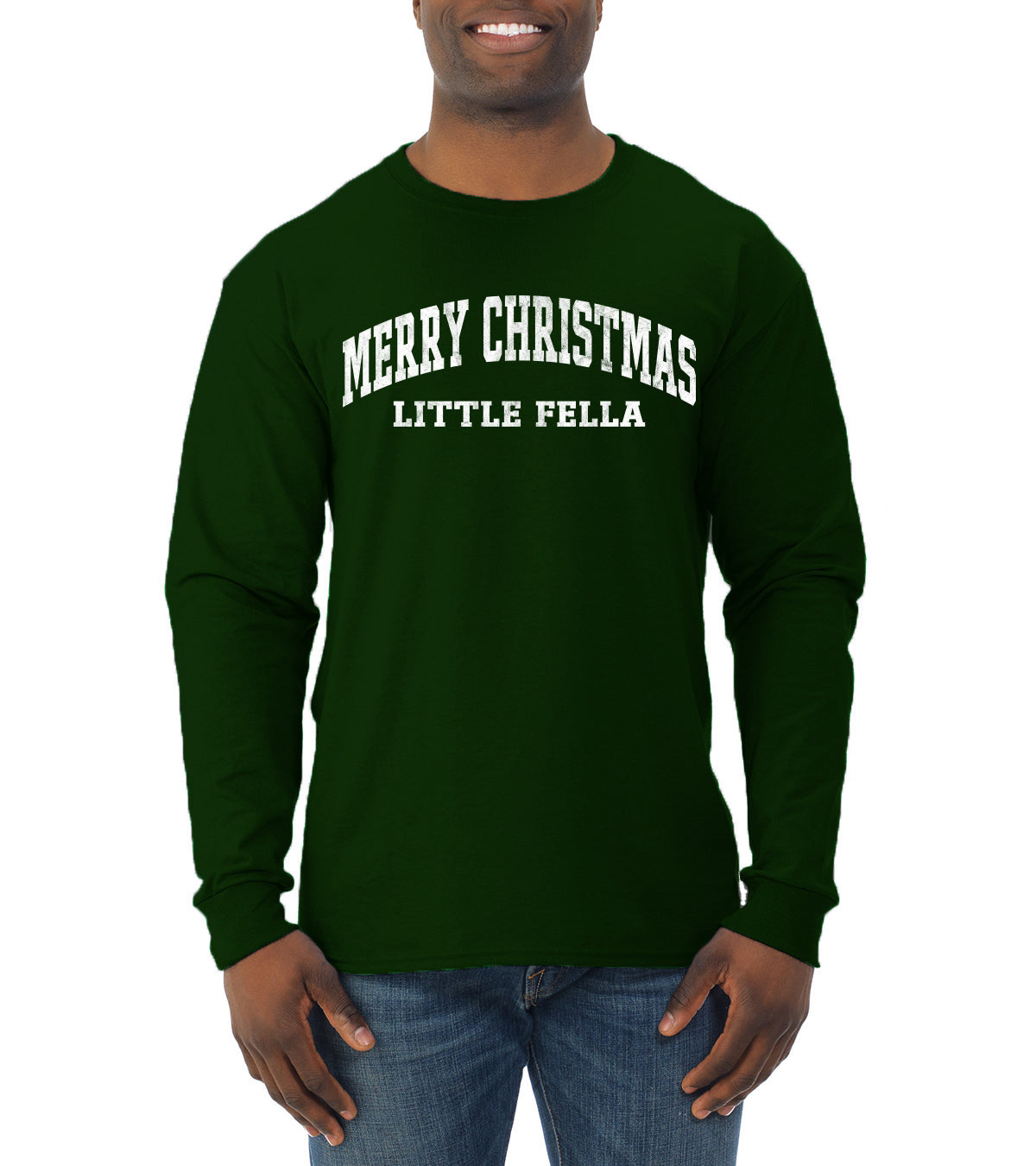 Vintage Movie Quote Merry Christmas Little Fella Christmas Mens Long Sleeve Shirt