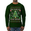 The Four Elf Food Groups Candy Canes Syrup Funny Ugly Christmas Sweater Mens Long Sleeve Shirt
