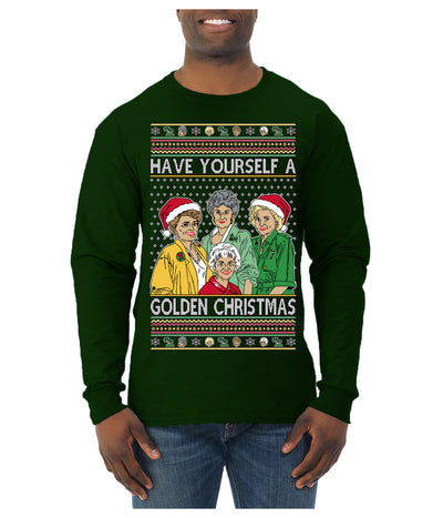 Have Yourself a Golden Christmas Classic TV Show Ugly Christmas Sweater Mens Long Sleeve Shirt