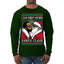 I Saw Diddy Kissing Santa Claus Funny Viral Music Meme Ugly Christmas Sweater Mens Long Sleeve Shirt