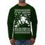 It's Not Christmas Until Hans Gruber Falls From Nakatomi Plaza White Ugly Christmas Sweater Mens Long Sleeve Shirt