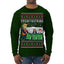 Tis the Season to Take Out the Garbage President Trump Ugly Christmas Sweater Mens Long Sleeve Shirt
