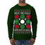 Deck the Halls with Bocce Balls, Funny Classic Italy Italian Sports Ugly Christmas Sweater Mens Long Sleeve Shirt
