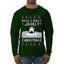 Have a Holly Jawlly Christmas, Cute Shark, Ugly Christmas Sweater Mens Long Sleeve Shirt