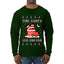 This Santa Loves going down, Funny dirty Humor, Ugly Christmas Sweater Mens Long Sleeve Shirt