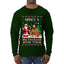Here's A Big Package For You Black Santa Christmas Sweater, Ugly Christmas Sweater Mens Long Sleeve Shirt