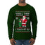 When I Think About You I Touch My Elf, Ugly Christmas Sweater Mens Long Sleeve Shirt