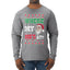 Where my Hos At Santa Funny Ugly Christmas Sweater Mens Long Sleeve Shirt