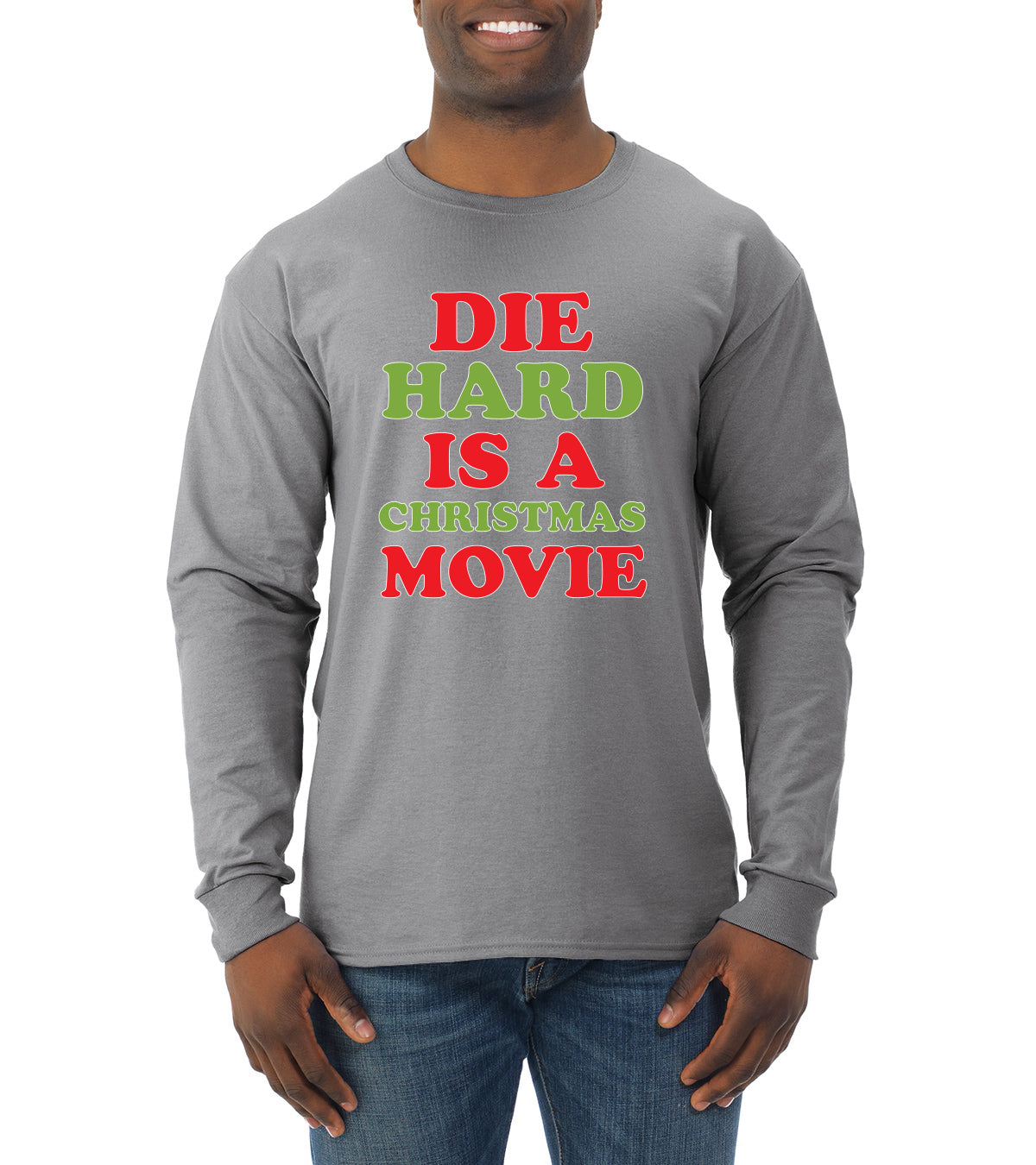 Die Hard is a Christmas Movie Christmas Mens Long Sleeve Shirt