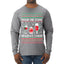 Pour Me Some Holiday Cheer Ugly Christmas Sweater Mens Long Sleeve Shirt