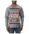 Better Not Pout, Cute Sad Santa Cats | Funny Ugly Christmas Sweater Mens Long Sleeve Shirt