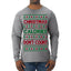 Christmas Calories Don't Count Funny Family Holidays Ugly Christmas Sweater Mens Long Sleeve Shirt