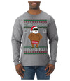 Ask Your Mom If I'm Real Funny Black Santa Claus Censored Ugly Christmas Sweater Mens Long Sleeve Shirt