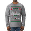 Serial Killer Docs or Christmas Movies Slaying Sleighing Ugly Christmas Sweater Mens Long Sleeve Shirt