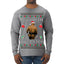 Ugly Ath Sweater Merry Chrithmith, Butt Viral Ugly Ass Boxing Fight Meme Ugly Christmas Sweater Mens Long Sleeve Shirt
