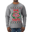 Hail Santa Funny Satanic Candy Devil Heavy Metal Satan Ugly Christmas Sweater Mens Long Sleeve Shirt