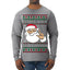 Santa Knows You've Been a Dumb Bitch Funny Vulgar Dirty Ugly Christmas Sweater Mens Long Sleeve Shirt