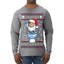 Skibidi Rizzmas Funny Toilet Video Viral Brain Rot Meme, Gen Z Alpha Slang Brainrot Memes Ugly Christmas Sweater Mens Long Sleeve Shirt
