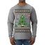 The Four Elf Food Groups Candy Canes Syrup Funny Ugly Christmas Sweater Mens Long Sleeve Shirt