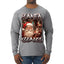 Santa Claus Bootleg Rap Music Style Ugly Christmas Sweater Mens Long Sleeve Shirt