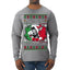 Jing a Di Jing Dominick the Italian Christmas Donkey Ugly Christmas Sweater Mens Long Sleeve Shirt