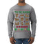 Tis' The Season To Be Naughty Unisex Ugly Christmas Sweater Mens Long Sleeve Shirt