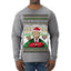 Make America Lit Again Funny Trump 2024 White House MAGA Ugly Christmas Sweater Mens Long Sleeve Shirt