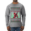 Should I Sleigh Or Should I Go, 80s Rock n' Roll Song, Electric Guitar, Ugly Christmas Sweater Mens Long Sleeve Shirt