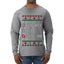 Funny Meme List Naughty, Nice, 41, Ugly Christmas Sweater Mens Long Sleeve Shirt