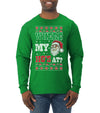 Where my Hos At Santa Funny Ugly Christmas Sweater Mens Long Sleeve Shirt