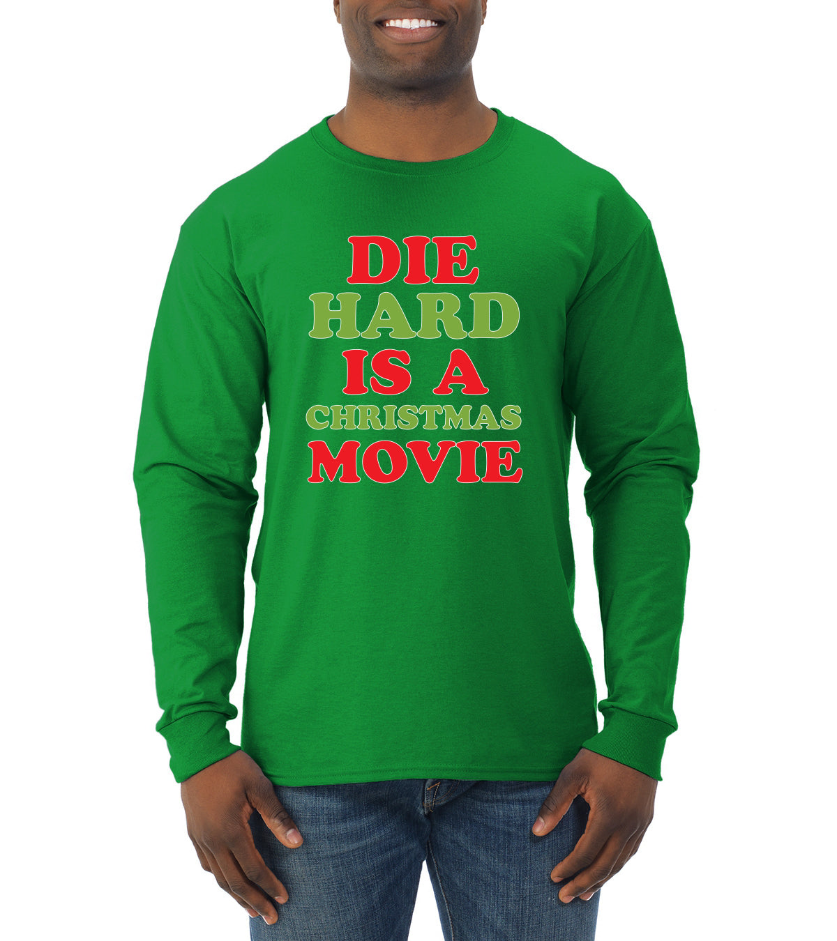 Die Hard is a Christmas Movie Christmas Mens Long Sleeve Shirt