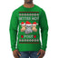 Better Not Pout, Cute Sad Santa Cats | Funny Ugly Christmas Sweater Mens Long Sleeve Shirt