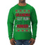Grandma Got Ran Over by a Reindeer | Classic Xmas Song Holiday Movie Quote Ugly Christmas Sweater Mens Long Sleeve Shirt