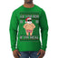 Ask Your Mom If I'm Real Funny, Funny Dirty Inappropriate Censored Santa Claus Ugly Christmas Sweater Mens Long Sleeve Shirt