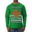 Bite This, Funny Gingerbread Cookie Offensive Inappropriate Middle Finger, F U Ginger Bread Dirty Novelty Xmas Ugly Christmas Sweater Mens Long Sleeve Shirt