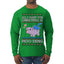 All I Want for Christmas is Moo Deng Cute Pygmy Hippo Ugly Christmas Sweater Mens Long Sleeve Shirt