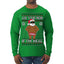 Ask Your Mom If I'm Real Funny Black Santa Claus Censored Ugly Christmas Sweater Mens Long Sleeve Shirt