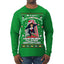 Not Christmas Until Hans Gruber Falls From Nakatomi Ugly Christmas Sweater Mens Long Sleeve Shirt
