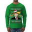 Feliz Navidad Mi Amigos Funny President Ugly Christmas Sweater Mens Long Sleeve Shirt