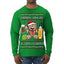 Arriba Abajo Al Centro Pa'Dentro Cheers to Health Salud Ugly Christmas Sweater Mens Long Sleeve Shirt