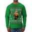 Merry Chrithmith Kith My Ath, Butt Viral Kiss My Ass Boxing Fight Meme Ugly Christmas Sweater Mens Long Sleeve Shirt