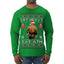 Lift Heavy Eat Ath Merry Chrithmith, Butt Viral Weightlifting Lifting Boxing Fight Meme Ugly Christmas Sweater Mens Long Sleeve Shirt