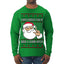 Santa Knows You've Been a Dumb Bitch Funny Vulgar Dirty Ugly Christmas Sweater Mens Long Sleeve Shirt