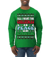 All I Want For Christmas Is Peace on Earth  Ugly Christmas Sweater Mens Long Sleeve Shirt