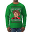Shut Up Hippy It's Christmas Ugly Christmas Sweater Mens Long Sleeve Shirt