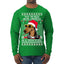 Twas The Nizzle Before Chrismizzle Gangster Dogg Rapper Ugly Christmas Sweater Mens Long Sleeve Shirt