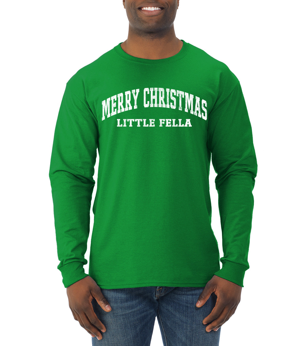 Vintage Movie Quote Merry Christmas Little Fella Christmas Mens Long Sleeve Shirt