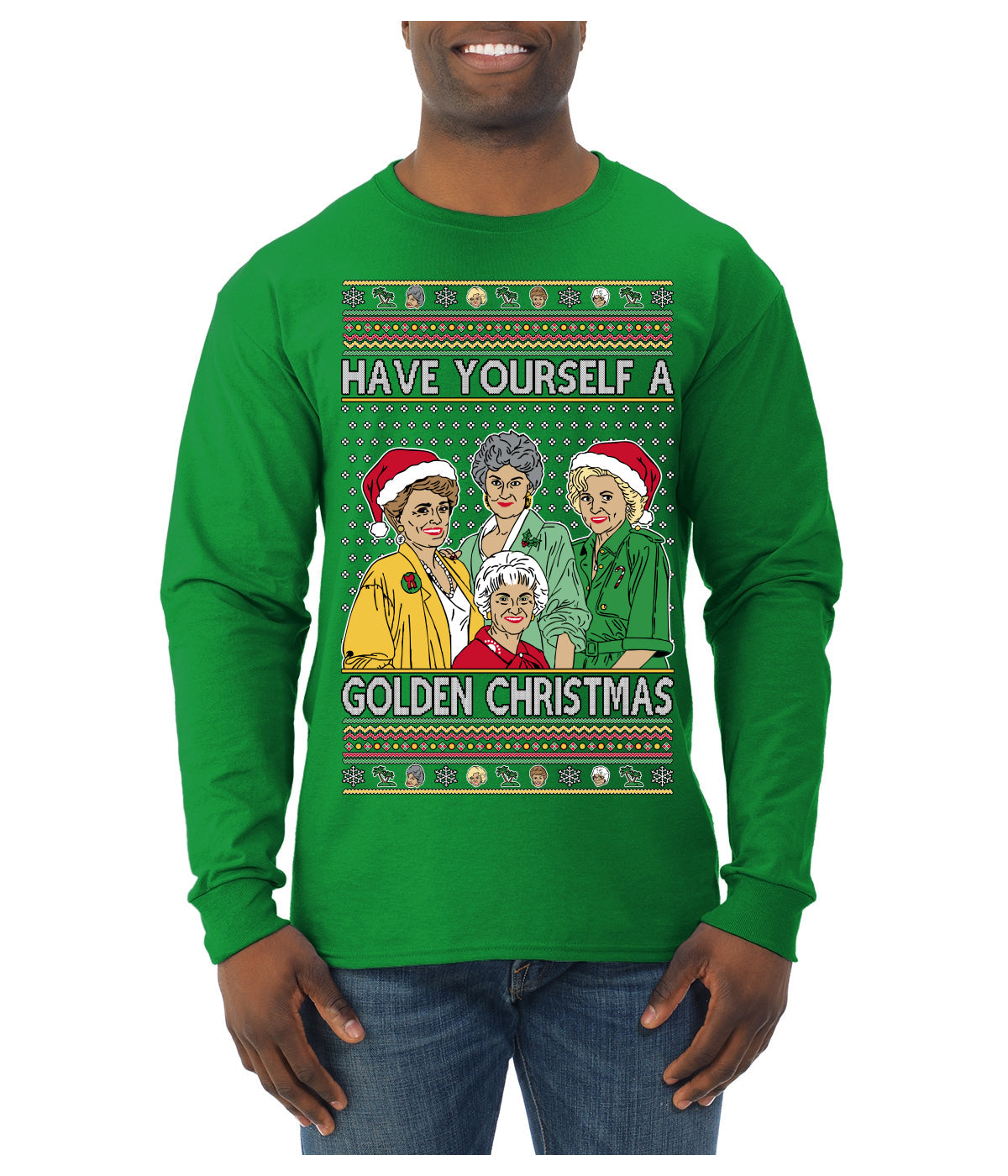 Have Yourself a Golden Christmas Classic TV Show Ugly Christmas Sweater Mens Long Sleeve Shirt