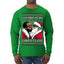 I Saw Diddy Kissing Santa Claus Funny Viral Music Meme Ugly Christmas Sweater Mens Long Sleeve Shirt