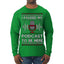 I Paused My Podcast to Be Here Funny Podcasting Ugly Christmas Sweater Mens Long Sleeve Shirt